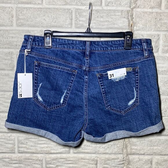 NWT MSRP $98 Joe's Jeans Rolled Hem Distressed Shorts Women's Size 31 - Picture 5 of 8